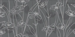 Керамогранит Meissen Keramik Floresta цветы серый ректификат 60x120 A17552