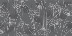Керамогранит Meissen Keramik Floresta цветы серый ректификат 60x120 A17552