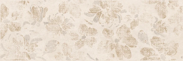 Настенная вставка Meissen Keramik Organic цветы бежевый 25x75 OR2U011