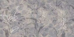 Керамогранит Meissen Keramik Floresta цветы синий ректификат 60x120 A17551