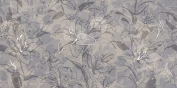 Керамогранит Meissen Keramik Floresta цветы синий ректификат 60x120 A17551