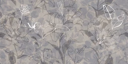 Керамогранит Meissen Keramik Floresta цветы синий ректификат 60x120 A17551
