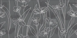 Керамогранит Meissen Keramik Floresta цветы серый ректификат 60x120 A17552