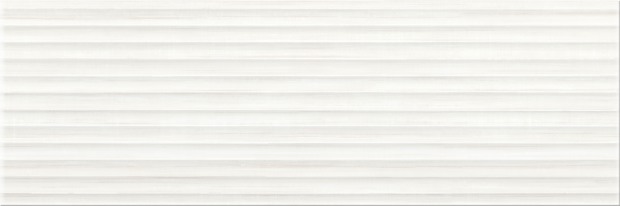 Настенная плитка Elegant Stripes рельеф белый 25x75