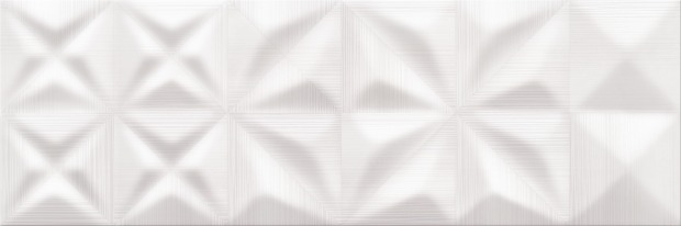 Настенная плитка Delicate Lines рельеф белый 25x75