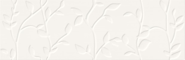 Настенная плитка Winter Vine белый рельеф 29x89