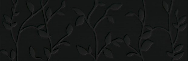 Настенная плитка Winter Vine черный рельеф 29x89