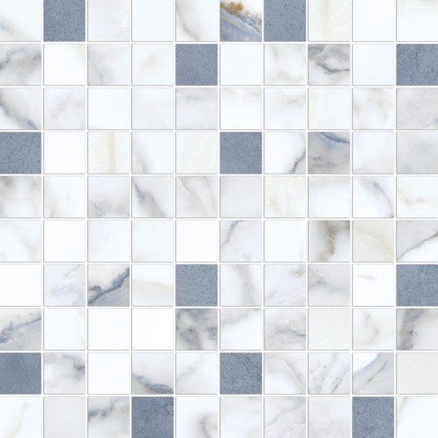 Мозаика на сетке универсальная Meissen Keramik Flow многоцветный 28,8x28,8 A16923