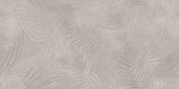 Керамогранит Meissen Keramik Floresta листья светло-серый ректификат 60x120 A17549