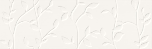 Настенная плитка Winter Vine белый рельеф 29x89