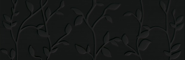 Настенная плитка Winter Vine черный рельеф 29x89